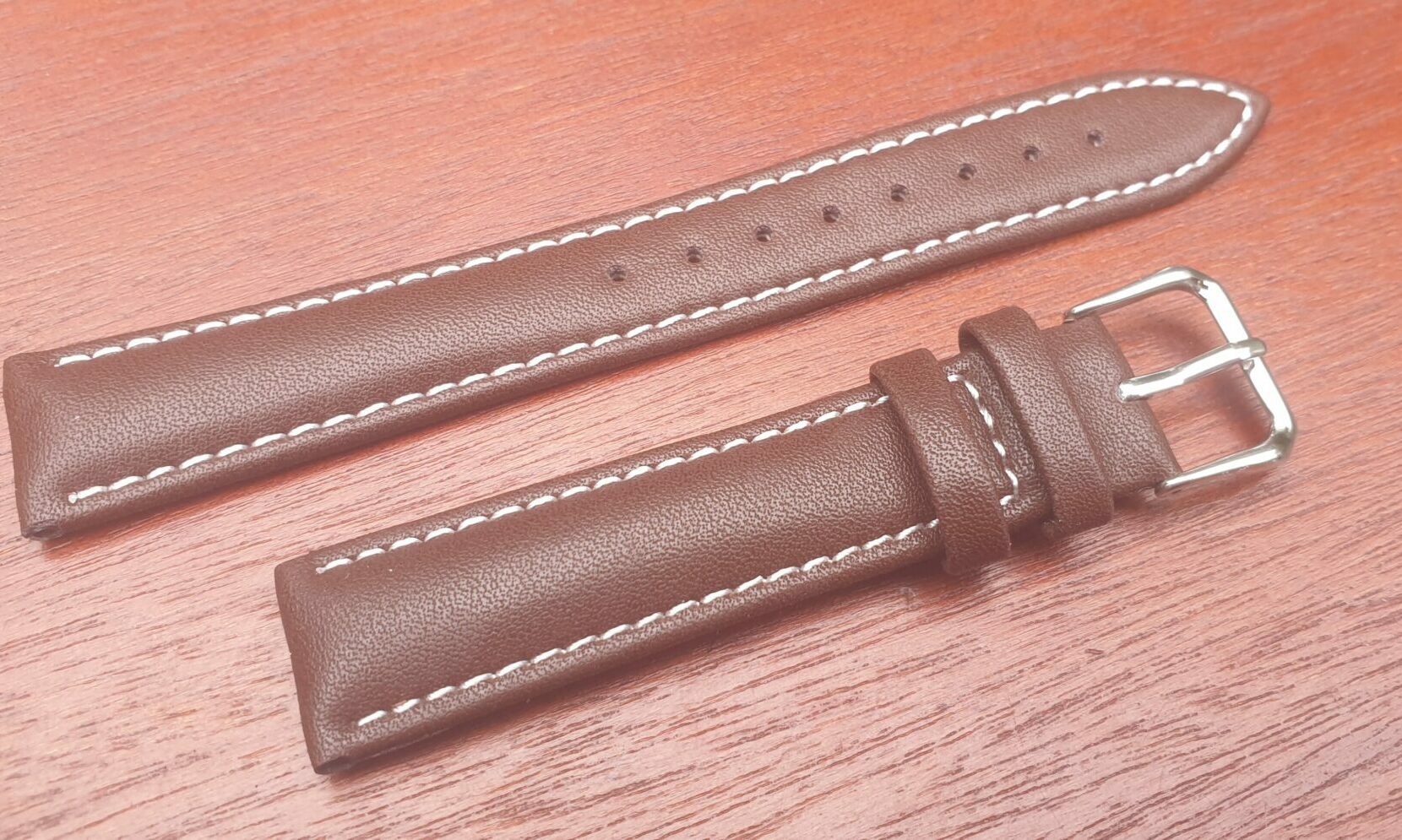 warana brown genuine leather watch strap