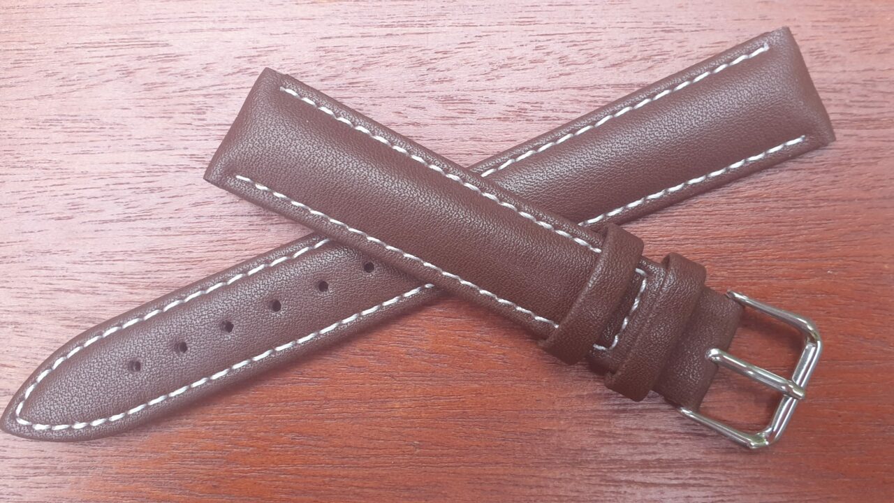 warana brown leather watch band