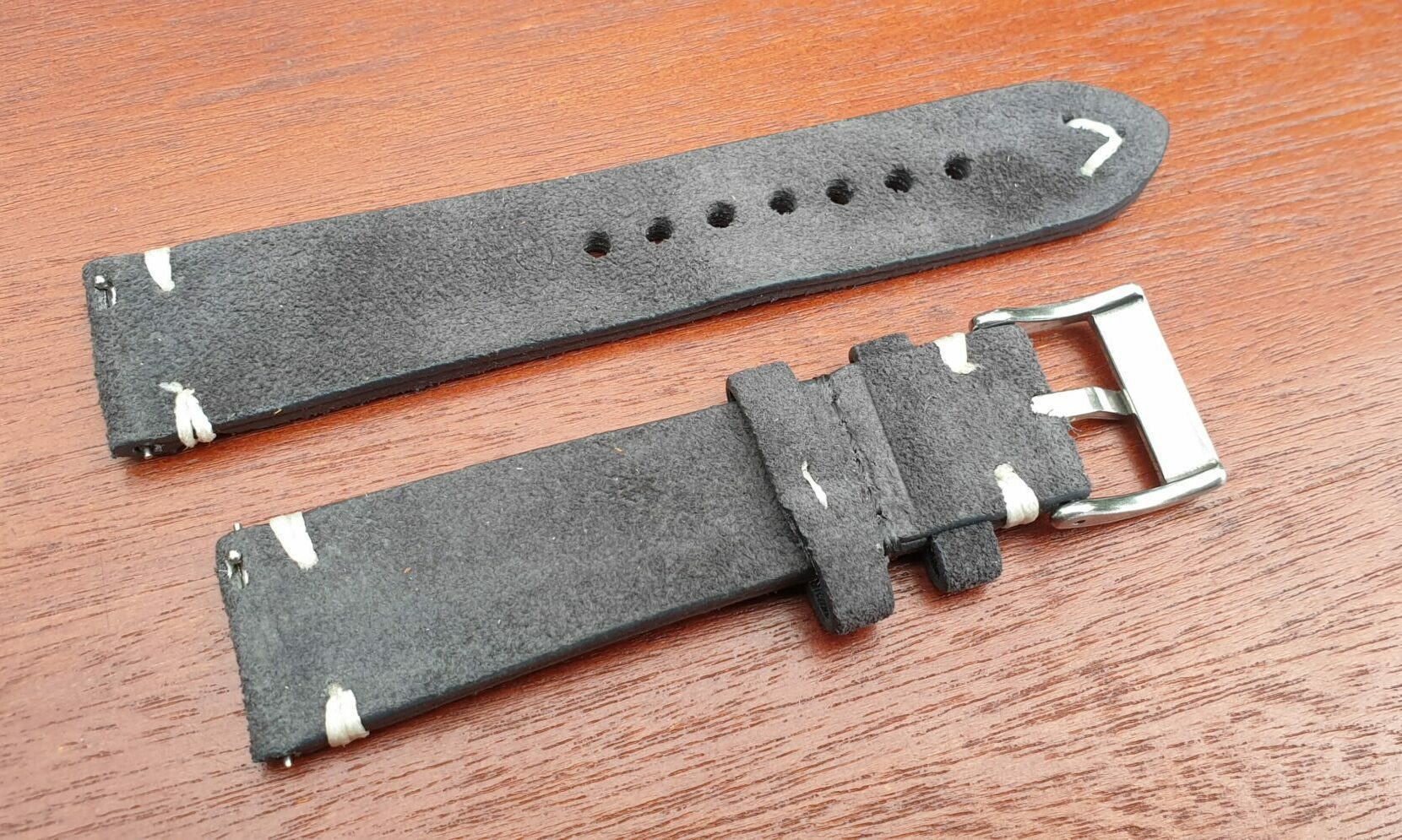 rear of suede leather strap