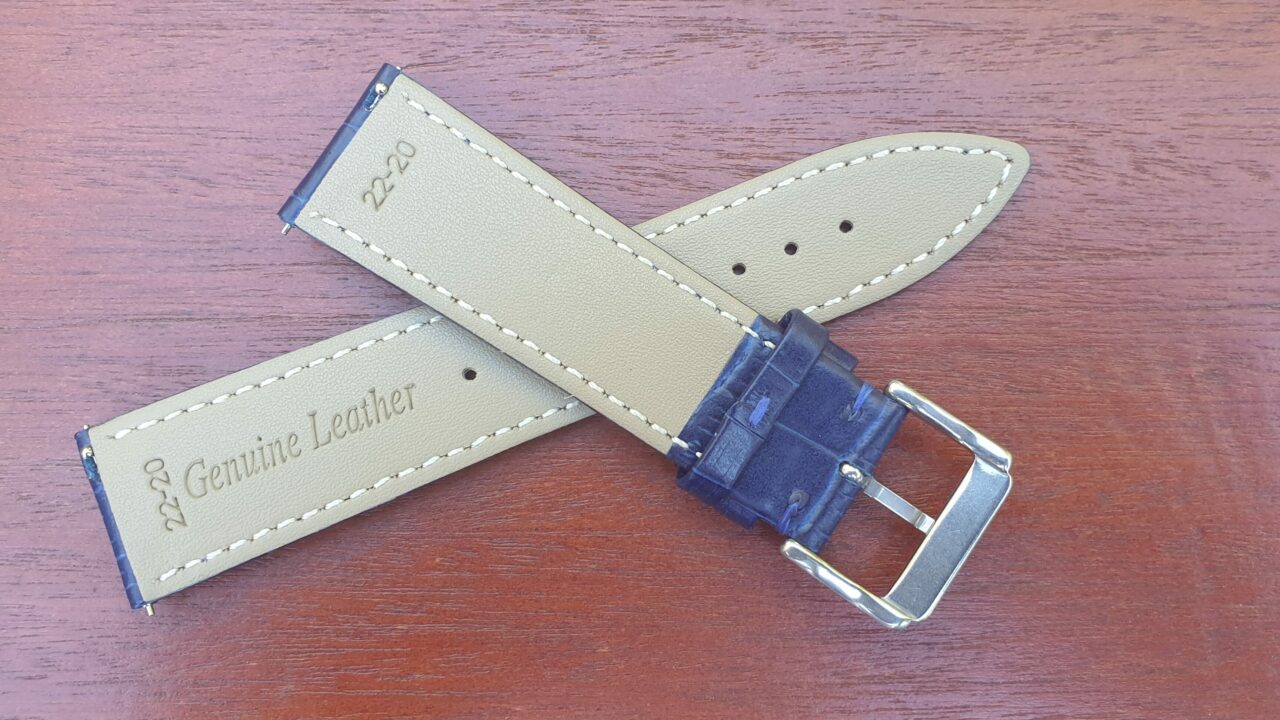coolum blue watch band rear showing quick rlelease