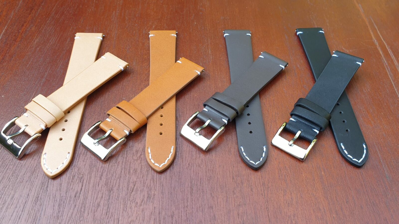 kilcoy fine grain leather watch straps with quick rlease spring bars