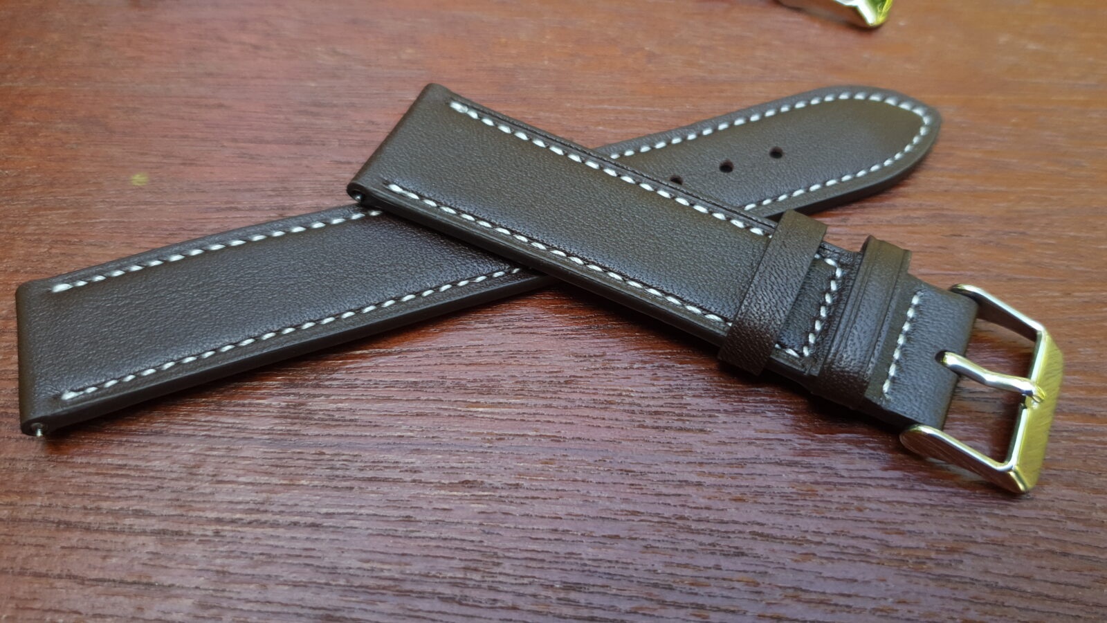 Soft Calf Leather Brown watch band