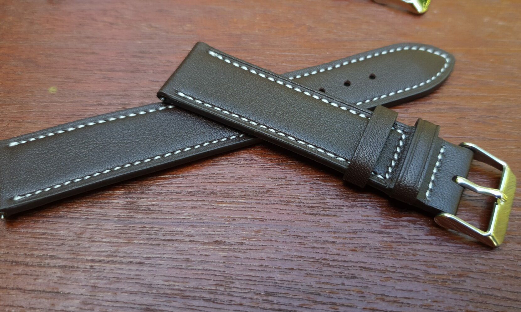 Soft Calf Leather Brown watch band
