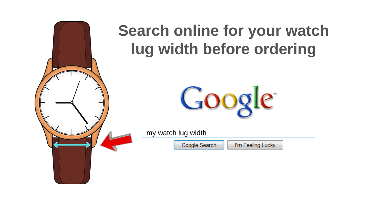 measure or do search online for watch strap lug width
