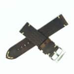 leather watch strap with comfort vents on underside
