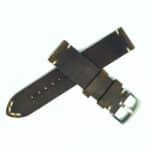 vintage style semi raw leather watch strap crossed