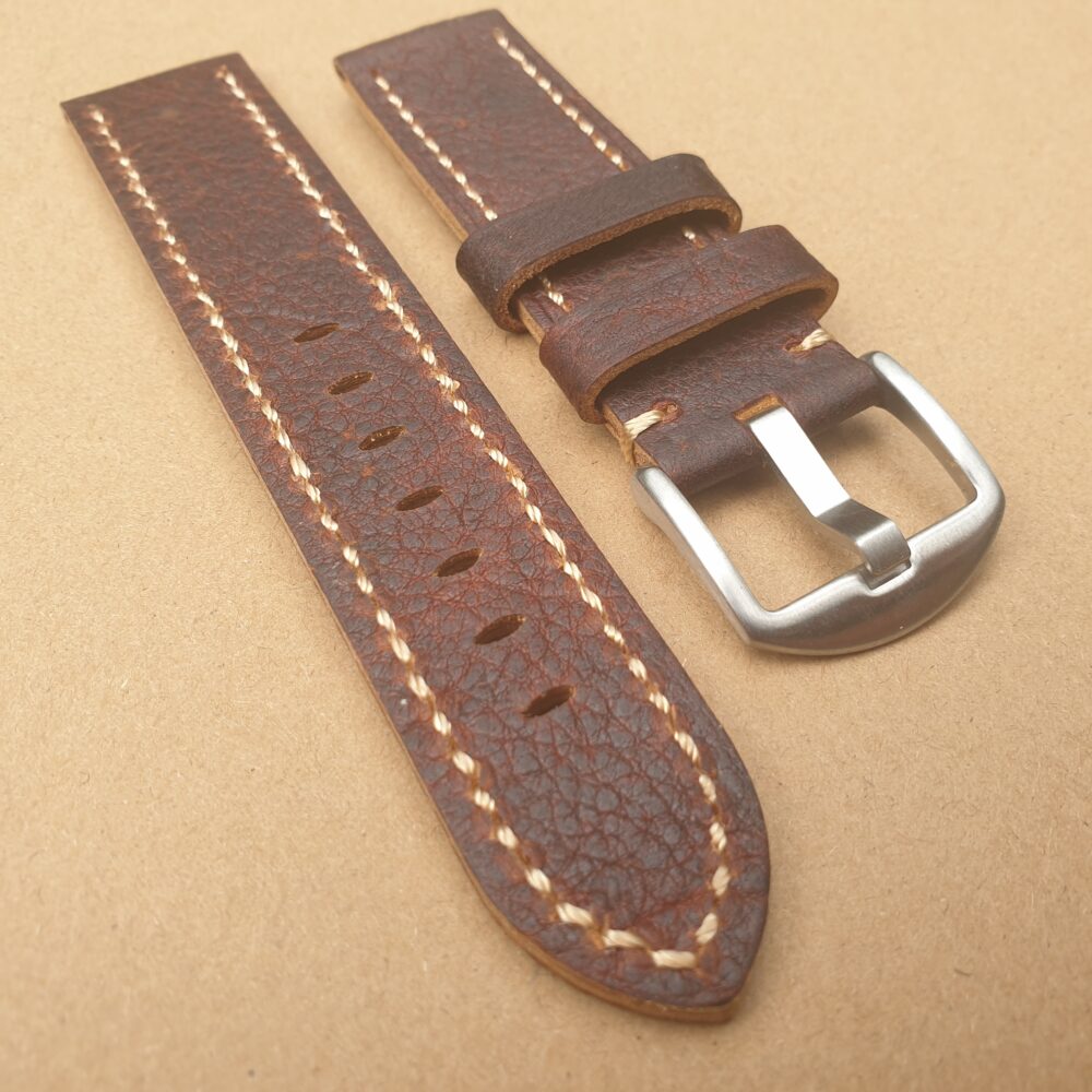 cooroy v2 raw leather watch strap wrinkled fat