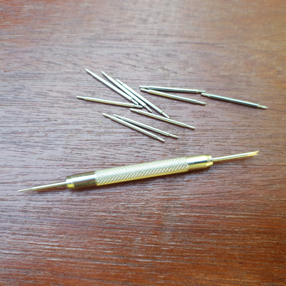 watch strap pins with removal tool