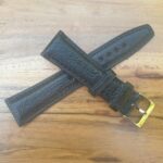 Goat Skin Black Leather Watch Band