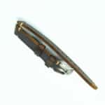 raw edge of leather watch strap