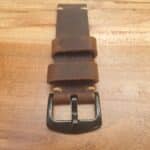 Cooroy leather watch band Black Polished Buckle