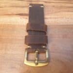 Cooroy leather watch strap Gold Brushed Buckle
