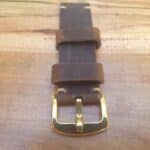 Cooroy leather watch strap Gold Polished Buckle