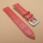 red alligator pattern leather watch strap