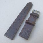 Ostrich skin Brown leather watch strap