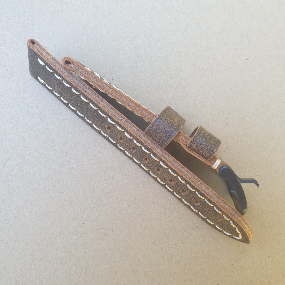 Cooroy V3 Leather Watch Strap on side leaning against each piece