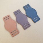 Leather bund cuff for watches in a row
