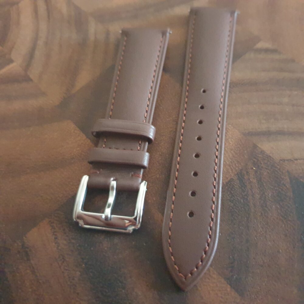 Coolum Brown Plain Leather watch strap