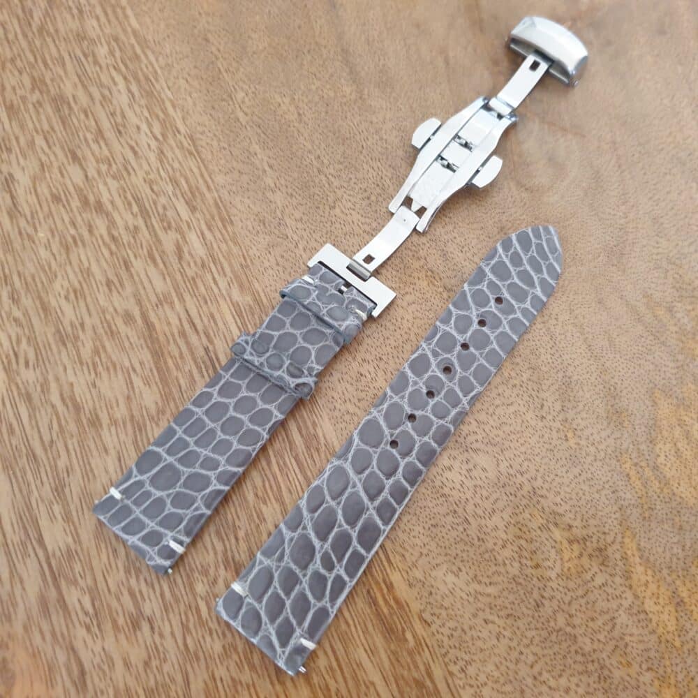 grey crocodile watch band