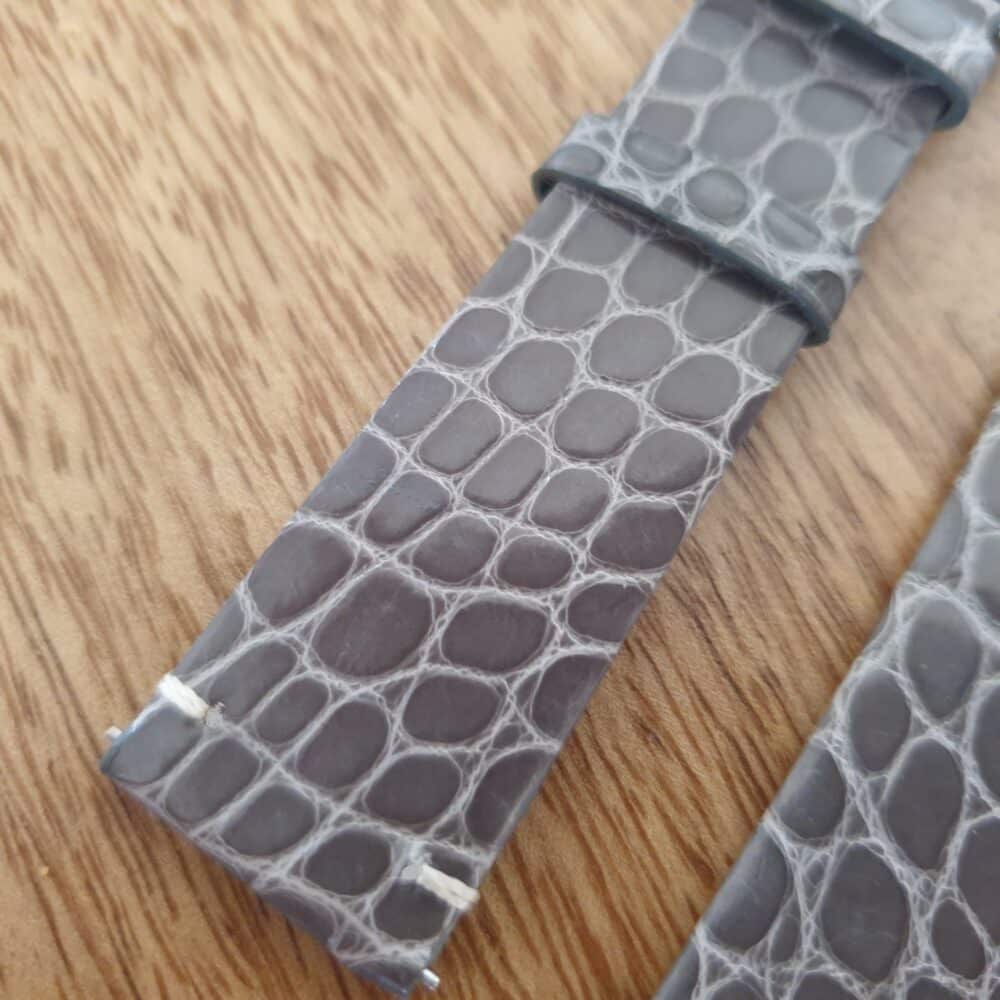 closep of crocodile watch strap skin