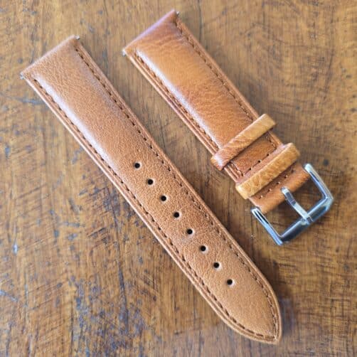 vegeatble-tan leather watch band